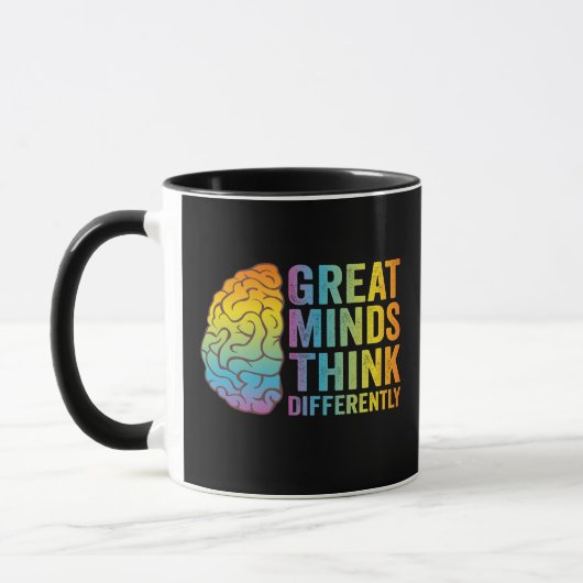 Große Denker denken anders als Neurodivergent Tasse (Links)