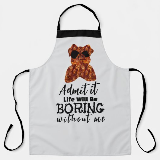 Größe der Bacon-Schürze: Anpassbarer Koch-Spaß Schürze (Vorderseite)