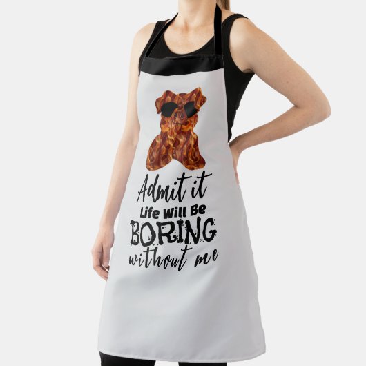 Größe der Bacon-Schürze: Anpassbarer Koch-Spaß Schürze (InSitu)