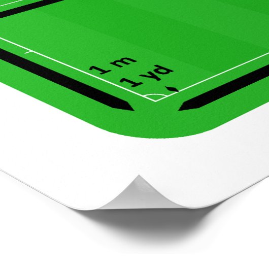 Größe der Fußball-Fußballfelder Poster (Ecke)