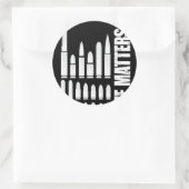 Größe der Munitionskörnungen Runder Aufkleber (Tasche)