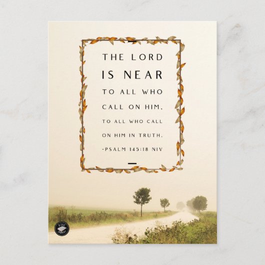 Größe der Postkarte - Speicherkarte der Bibel Vers (Vorderseite)