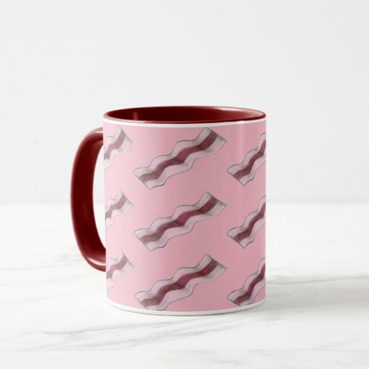 Größe des Bacon Breakfast Food Fried Strips Fleisc Tasse (Vorderseite Links)