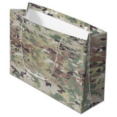 große des Geschenk-12.5lx4wx9h Camouflage-Uniform Geschenktüte (Vorderseite Schrägansicht)