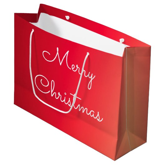 Große Designer Weihnachtsgeschenke Totbeutel Geschenktüte (Vorderseite Schrägansicht)