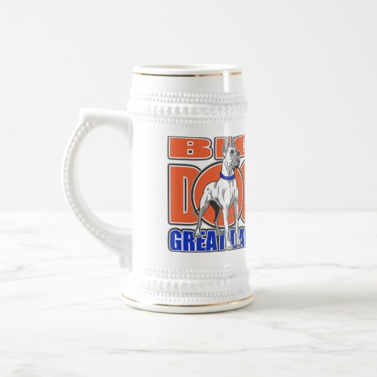 Große Deutsche Dogge Bierglas (Links)