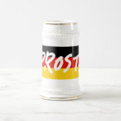 Große deutsche Flagge Retro Bierstein Tasse. Prost Bierglas (Mittel)