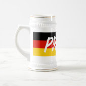 Große deutsche Flagge Retro Bierstein Tasse. Prost Bierglas (Links)