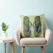 Große digitale Flip Flops grün und blau Kissen (Stuhl )