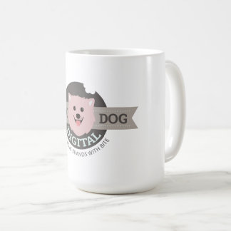 Große digitale Kaffeetasse Pink Dog Digital