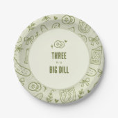 Große Dill-Gurken-Papierplatte Pappteller (Vorderseite)