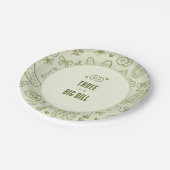 Große Dill-Gurken-Papierplatte Pappteller (Schrägansicht)