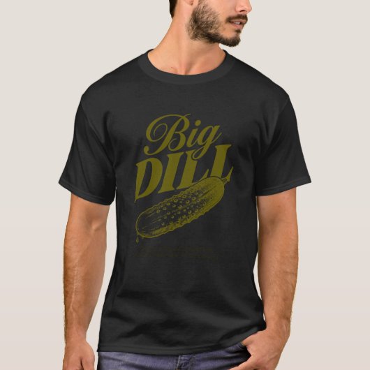 Große Dill Lustige Gurke T-Shirt (Vorderseite)