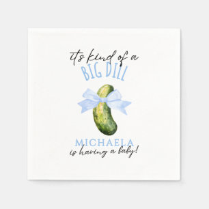 Große Dill-Wasserfarbe-Kokette-Einmachbaby-Party Serviette