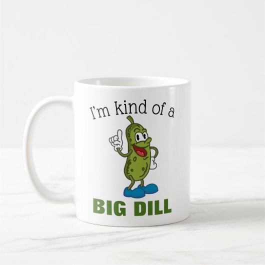 Große Dillgurken-Wortspiel Kaffeetasse (Links)