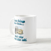 Große Dinge brauchen Zeit Kaffeetasse (Vorderseite Links)