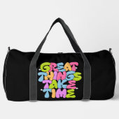 Große Dinge brauchen Zeit T - Shirt Duffle Bag (Vorderseite)