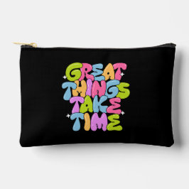 Große Dinge brauchen Zeit T - Shirt Zubehörtasche