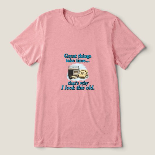 Große Dinge brauchen Zeit Tri-Blend Shirt (Design Vorderseite)