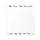 Große Dinge Notepad Bryn Mawr farbige Lanterns Notizblock (Vorderseite)