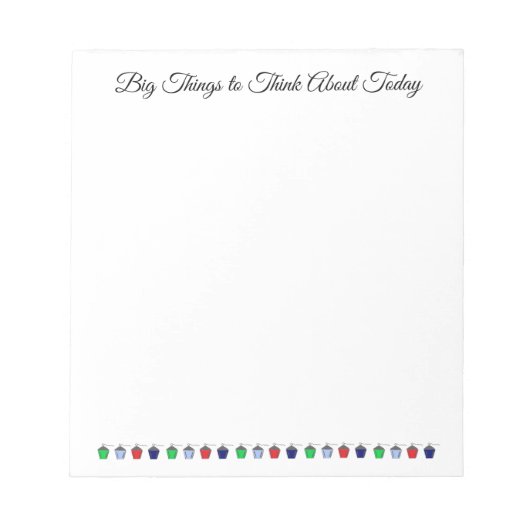 Große Dinge Notepad Bryn Mawr farbige Lanterns Notizblock (Vorderseite)