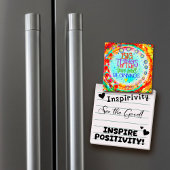 Große Dinge zitieren farbenfrohe Spaß Inspirivity Magnet