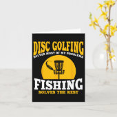 Große Disk Golf- und Fishing-Geschenke Karte (Gelbe Blume)