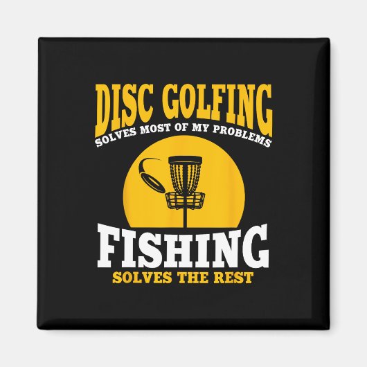 Große Disk Golf- und Fishing-Geschenke Magnet (Vorne)
