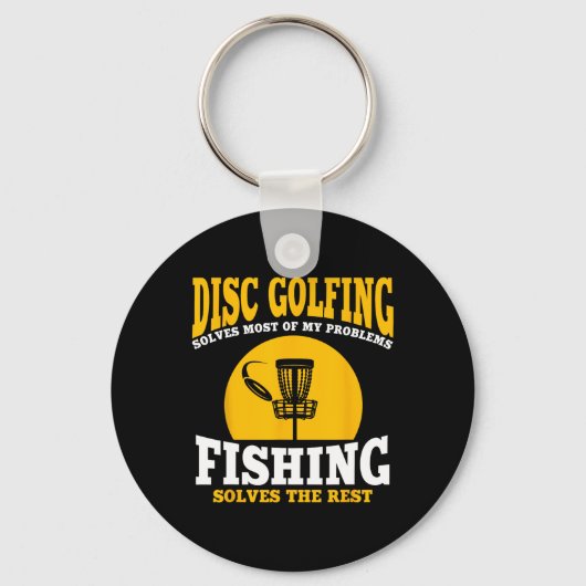 Große Disk Golf- und Fishing-Geschenke Schlüsselanhänger (Vorderseite)