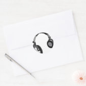 Große DJ-Kopfhörer Runder Aufkleber (Umschlag)