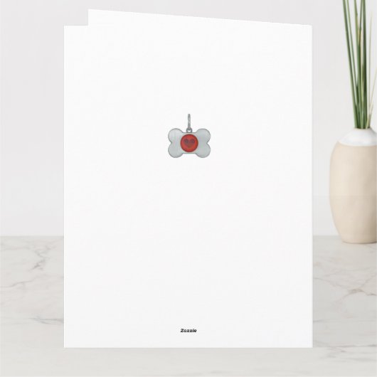 Große Dog Sympathy-Karte von dalDesignNZ Karte (Rückseite)