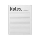 Große dramatische Personalisierte Notizen Notizblock (Rotiert)