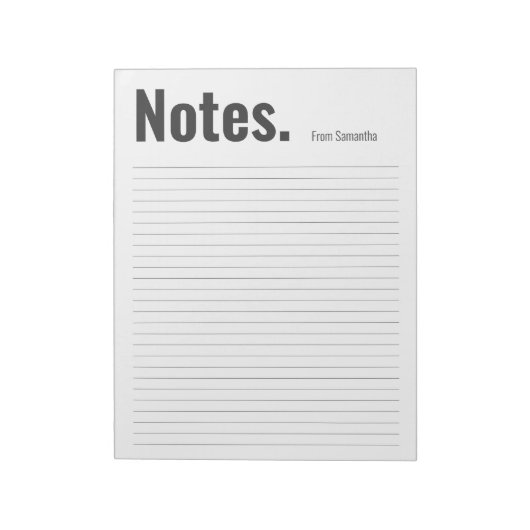 Große dramatische Personalisierte Notizen Notizblock (Rotiert)