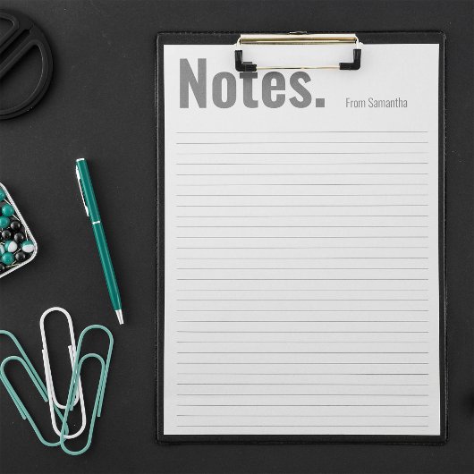 Große dramatische Personalisierte Notizen Notizblock