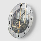 Große Drehbank in der Maschinenwerkstatt Wanduhr (Winkel)