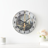 Große Drehbank in der Maschinenwerkstatt Wanduhr (Zuhause)