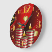 Große Drei Weihnachtskerzenuhr Große Wanduhr (Winkel)