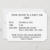 Große Druckeinladung Diamant Serienvorlage Einladung (Rückseite)