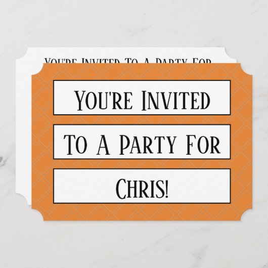 Große Druckeinladung Diamant Serienvorlage Einladung (Vorne/Hinten)