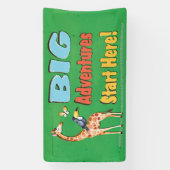 Große Dschungel-Abenteuer Lehrer Klassenzimmer Banner (Vertikal)