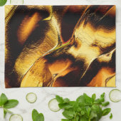 Große Dünen in gebranntem goldfarbenem oder gelbor Geschirrtuch (Gefaltet)