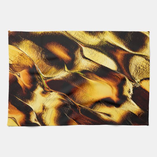 Große Dünen in gebranntem goldfarbenem oder gelbor Geschirrtuch (Horizontal)