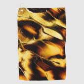 Große Dünen in gebranntem goldfarbenem oder gelbor Golfhandtuch (Vorderseite)