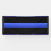 Große dünne blaue Linie mit Sternengrenze Banner (Horizontal)