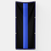 Große dünne blaue Linie mit Sternengrenze Banner (Vertikal)