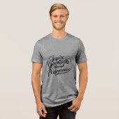 Größe durch Beharrlichkeit inspirieren Tri-Blend Shirt (Vorderseite voll)