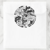 Große DWL Runder Aufkleber (Tasche)