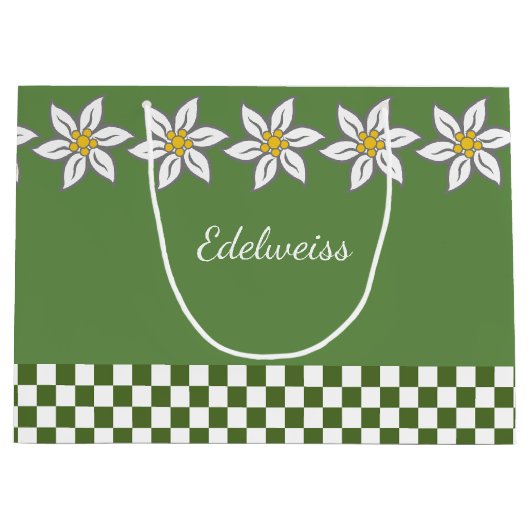 Große Edelweiss-Geschenktasche Geschenktüte (Vorderseite)