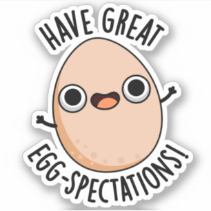Große Ei-Spektakel Funny Egg Pun Aufkleber