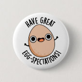 Große Ei-Spektakel Funny Egg Pun Button (Vorderseite)